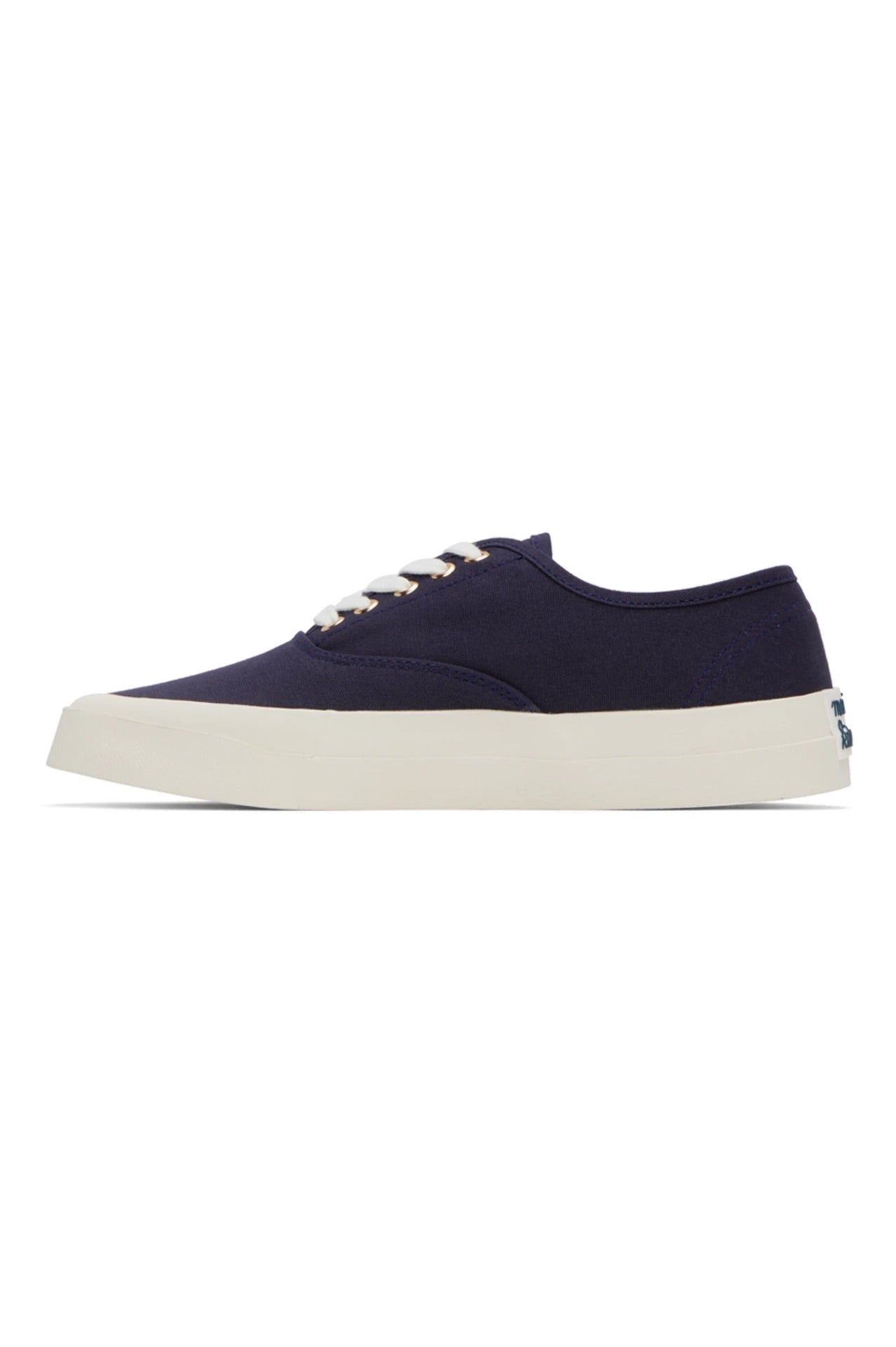 Maison Kitsune Lace up canvas cotton low top (Tenis de Hombre)