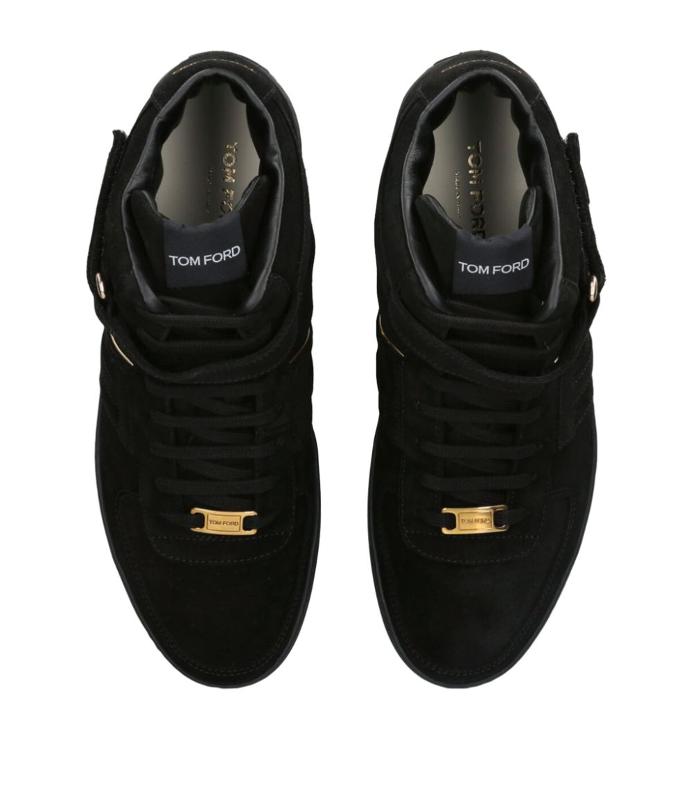 Tom Ford Radcliffe Suede Leather High Top Sneakers (Tenis de Hombre)