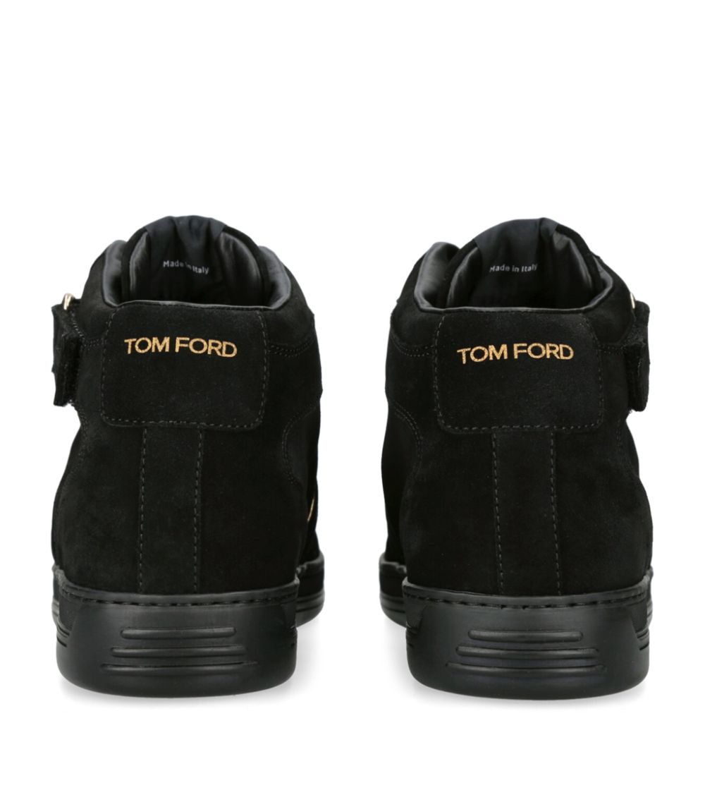 Tom Ford Radcliffe Suede Leather High Top Sneakers (Tenis de Hombre)